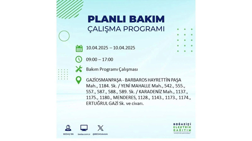 Elektrik kesintisi 8 saat sürecek: 10 Nisan elektrik kesintileri - Resim: 42