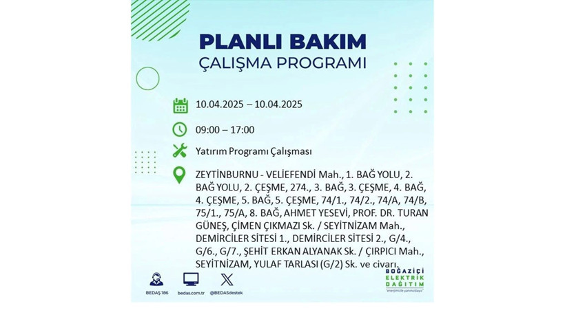 Elektrik kesintisi 8 saat sürecek: 10 Nisan elektrik kesintileri - Resim: 67