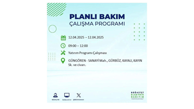 Elektrik kesintisinin olacağı ilçeler belli oldu: 12 Nisan elektrik kesintileri - Resim: 14