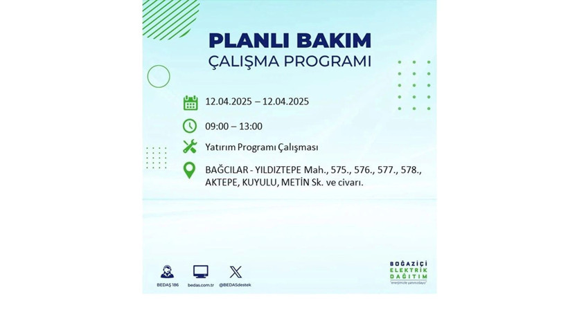 Elektrik kesintisinin olacağı ilçeler belli oldu: 12 Nisan elektrik kesintileri - Resim: 3
