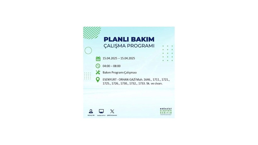 Büyük elektrik kesintisi olacak, neredeyse tüm ilçelerde: 15 Nisan elektrik kesintileri - Resim: 49