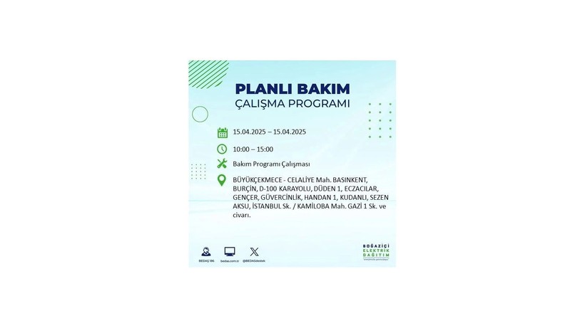 Büyük elektrik kesintisi olacak, neredeyse tüm ilçelerde: 15 Nisan elektrik kesintileri - Resim: 73