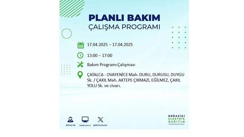Neredeyse her ilçede kesinti olacak: 17 Nisan elektrik kesintileri - Resim: 33