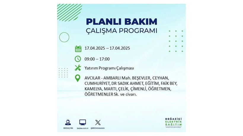 Neredeyse her ilçede kesinti olacak: 17 Nisan elektrik kesintileri - Resim: 6