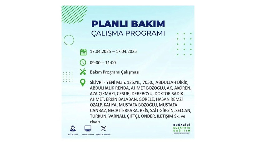 Neredeyse her ilçede kesinti olacak: 17 Nisan elektrik kesintileri - Resim: 60