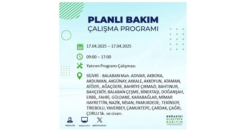 Neredeyse her ilçede kesinti olacak: 17 Nisan elektrik kesintileri - Resim: 64