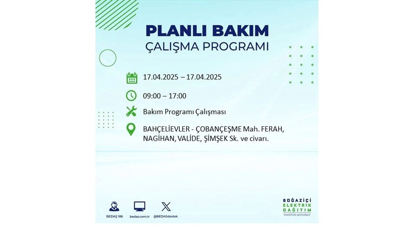 Neredeyse her ilçede kesinti olacak: 17 Nisan elektrik kesintileri - Resim: 12