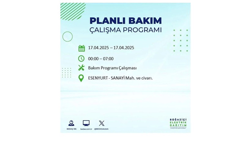 Neredeyse her ilçede kesinti olacak: 17 Nisan elektrik kesintileri - Resim: 40