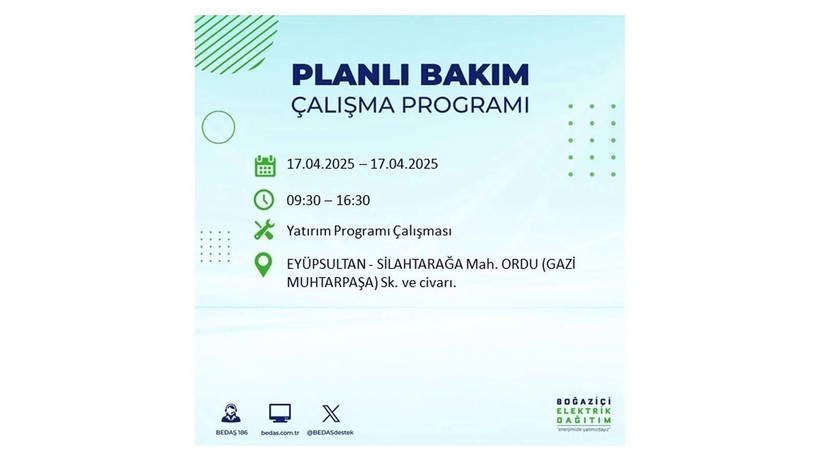 Neredeyse her ilçede kesinti olacak: 17 Nisan elektrik kesintileri - Resim: 41