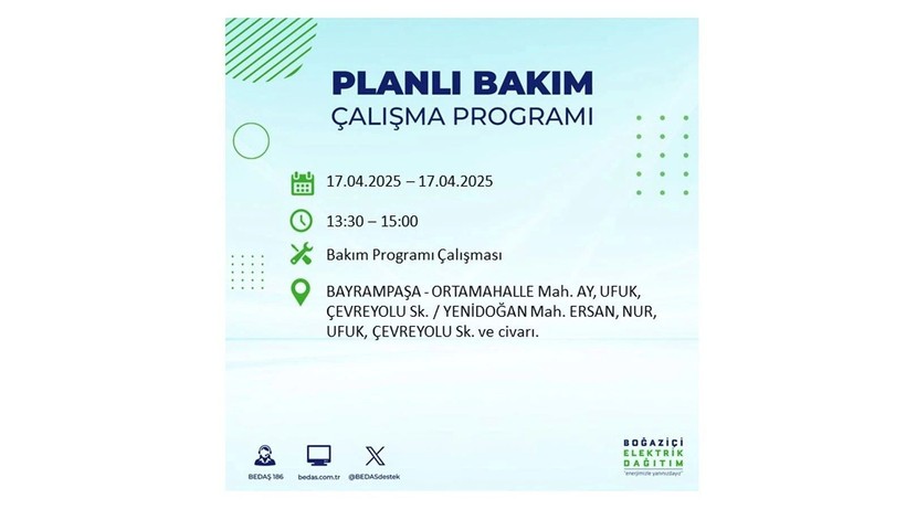 Neredeyse her ilçede kesinti olacak: 17 Nisan elektrik kesintileri - Resim: 22