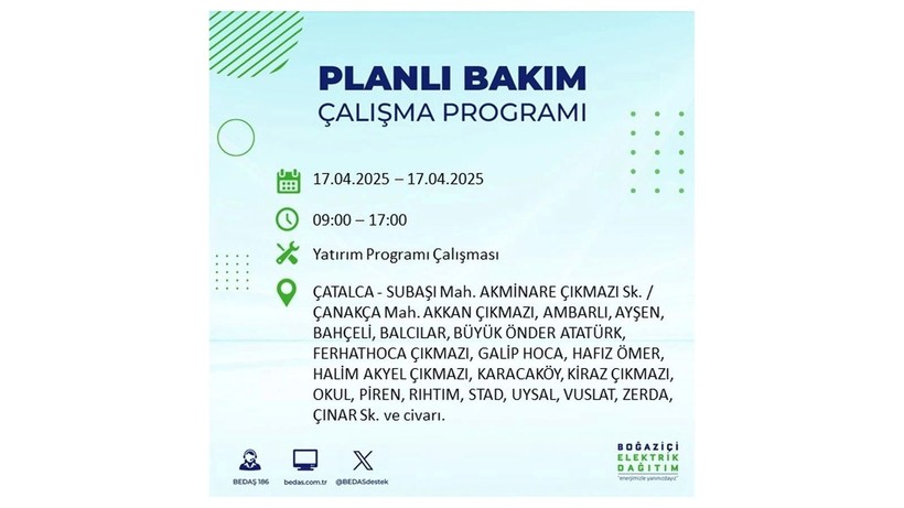 Neredeyse her ilçede kesinti olacak: 17 Nisan elektrik kesintileri - Resim: 34