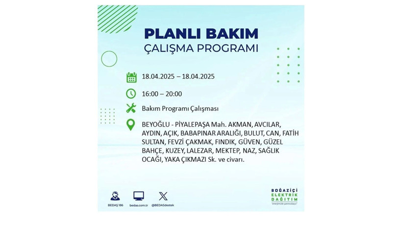İstanbul'da birçok ilçe karanlığa gömülecek: 18 Nisan elektrik kesintileri - Resim: 10