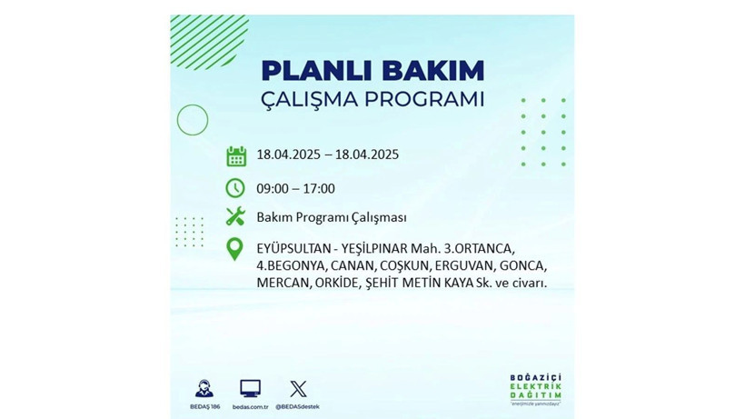 İstanbul'da birçok ilçe karanlığa gömülecek: 18 Nisan elektrik kesintileri - Resim: 22