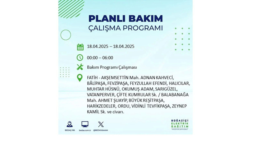 İstanbul'da birçok ilçe karanlığa gömülecek: 18 Nisan elektrik kesintileri - Resim: 30