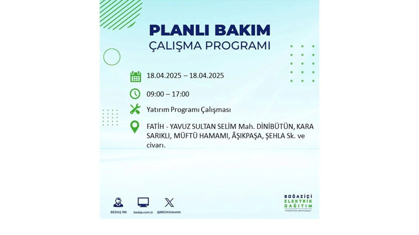 İstanbul'da birçok ilçe karanlığa gömülecek: 18 Nisan elektrik kesintileri - Resim: 63