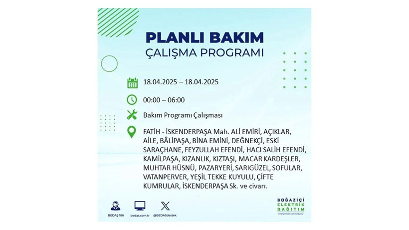 İstanbul'da birçok ilçe karanlığa gömülecek: 18 Nisan elektrik kesintileri - Resim: 32