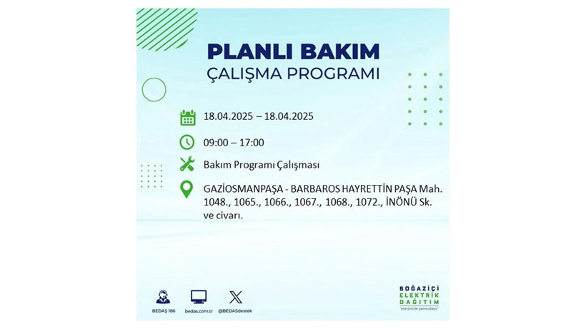 İstanbul'da birçok ilçe karanlığa gömülecek: 18 Nisan elektrik kesintileri - Resim: 34