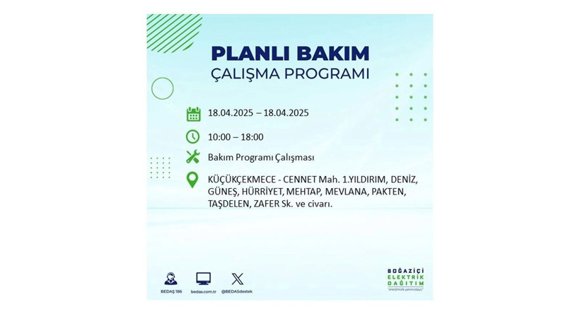 İstanbul'da birçok ilçe karanlığa gömülecek: 18 Nisan elektrik kesintileri - Resim: 40