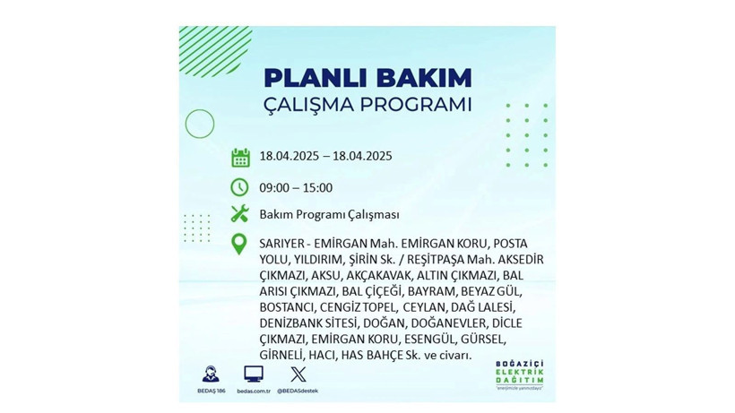 İstanbul'da birçok ilçe karanlığa gömülecek: 18 Nisan elektrik kesintileri - Resim: 50