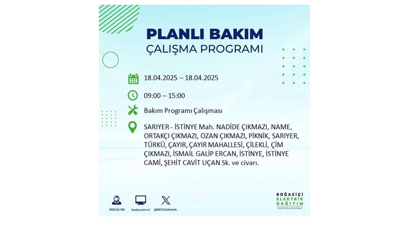 İstanbul'da birçok ilçe karanlığa gömülecek: 18 Nisan elektrik kesintileri - Resim: 65