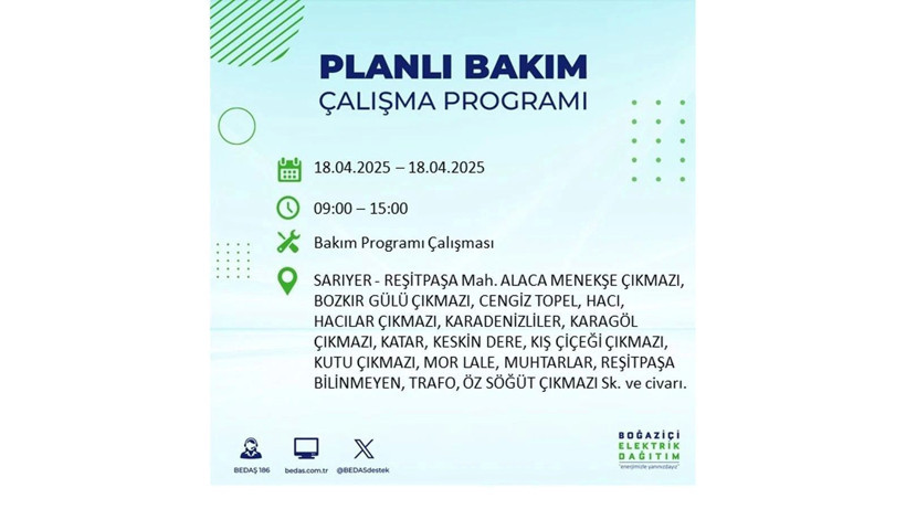 İstanbul'da birçok ilçe karanlığa gömülecek: 18 Nisan elektrik kesintileri - Resim: 52