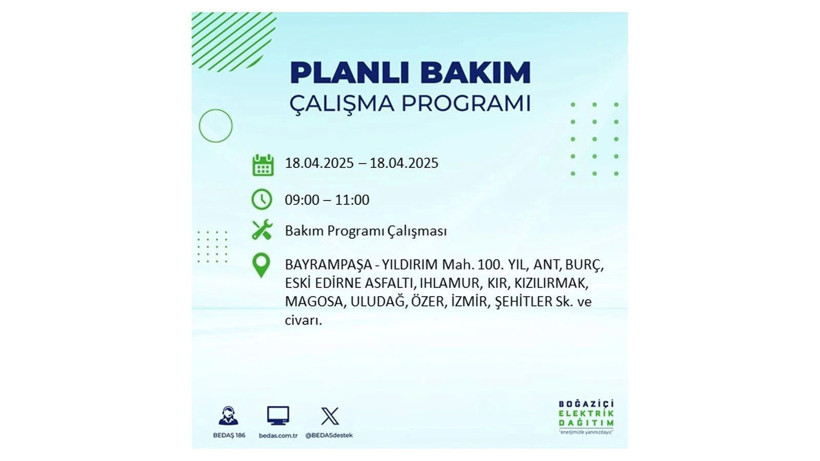 İstanbul'da birçok ilçe karanlığa gömülecek: 18 Nisan elektrik kesintileri - Resim: 6