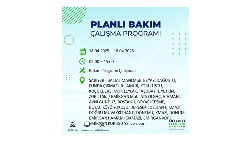 İstanbul'da birçok ilçe karanlığa gömülecek: 18 Nisan elektrik kesintileri - Resim: 57
