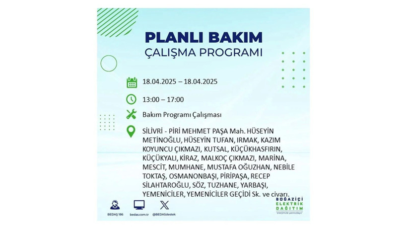 İstanbul'da birçok ilçe karanlığa gömülecek: 18 Nisan elektrik kesintileri - Resim: 58