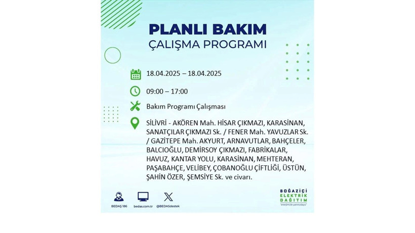 İstanbul'da birçok ilçe karanlığa gömülecek: 18 Nisan elektrik kesintileri - Resim: 59