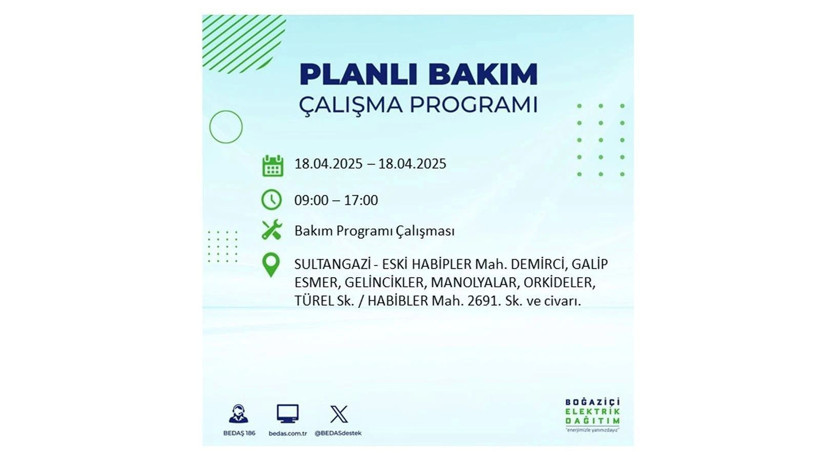 İstanbul'da birçok ilçe karanlığa gömülecek: 18 Nisan elektrik kesintileri - Resim: 69