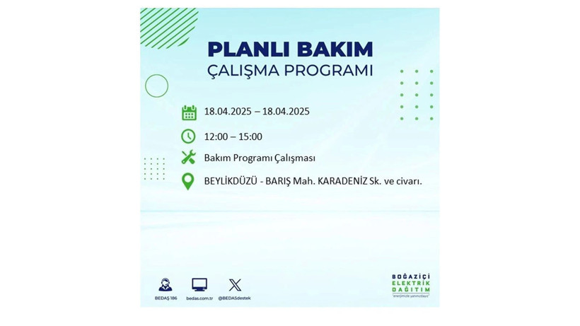 İstanbul'da birçok ilçe karanlığa gömülecek: 18 Nisan elektrik kesintileri - Resim: 8