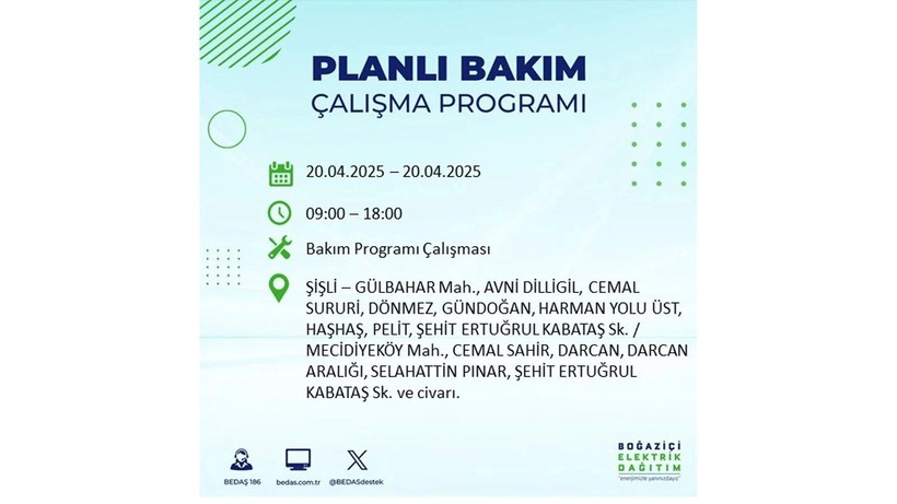 Elektrik kesintisi 8 saat sürecek: 20 Nisan elektrik kesintileri - Resim: 12