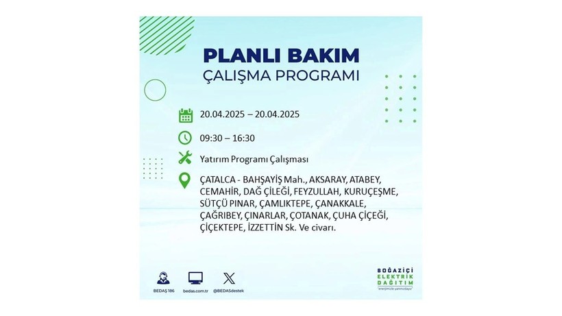 Elektrik kesintisi 8 saat sürecek: 20 Nisan elektrik kesintileri - Resim: 15