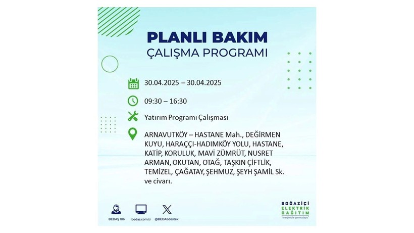 Elektrik kesintisinin olacağı ilçeler belli oldu: 30 Nisan elektrik kesintileri - Resim: 1