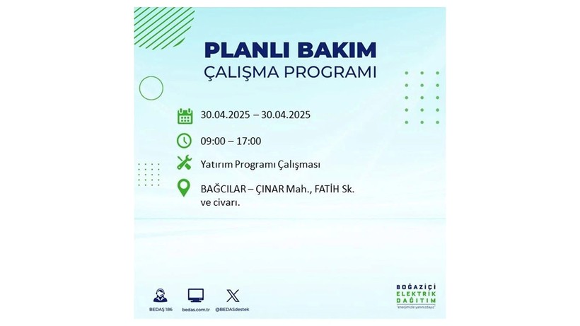 Elektrik kesintisinin olacağı ilçeler belli oldu: 30 Nisan elektrik kesintileri - Resim: 10
