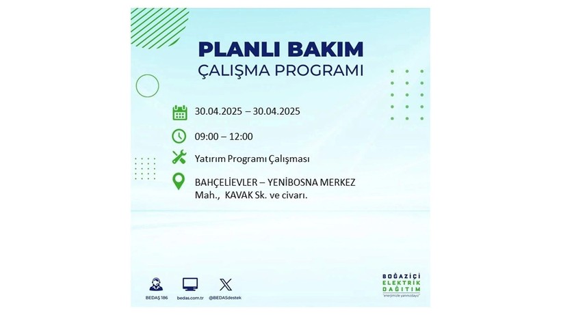 Elektrik kesintisinin olacağı ilçeler belli oldu: 30 Nisan elektrik kesintileri - Resim: 14