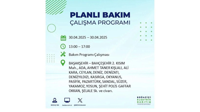 Elektrik kesintisinin olacağı ilçeler belli oldu: 30 Nisan elektrik kesintileri - Resim: 16