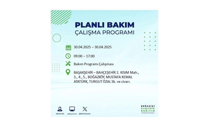 Elektrik kesintisinin olacağı ilçeler belli oldu: 30 Nisan elektrik kesintileri - Resim: 17