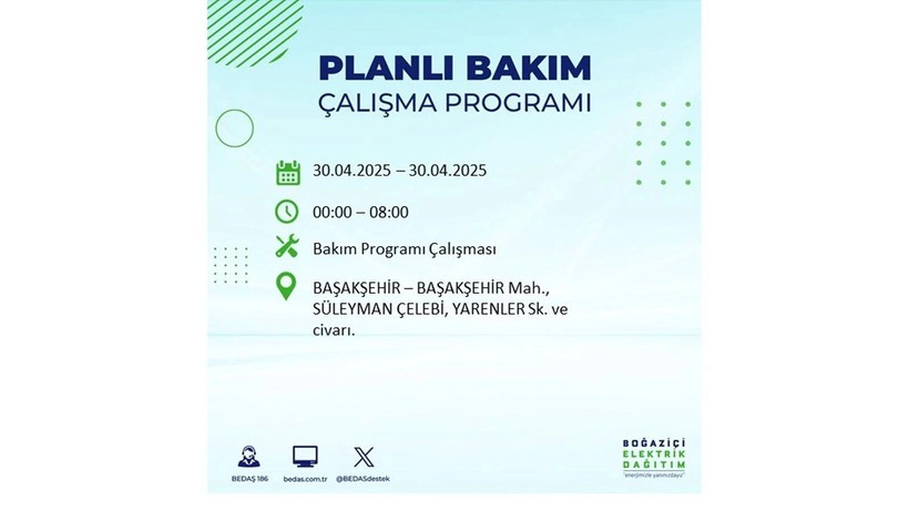 Elektrik kesintisinin olacağı ilçeler belli oldu: 30 Nisan elektrik kesintileri - Resim: 18
