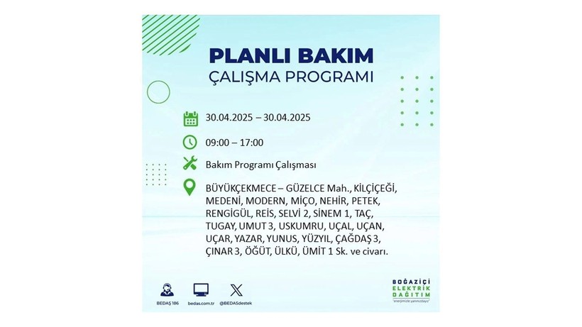 Elektrik kesintisinin olacağı ilçeler belli oldu: 30 Nisan elektrik kesintileri - Resim: 23