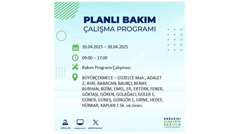 Elektrik kesintisinin olacağı ilçeler belli oldu: 30 Nisan elektrik kesintileri - Resim: 24