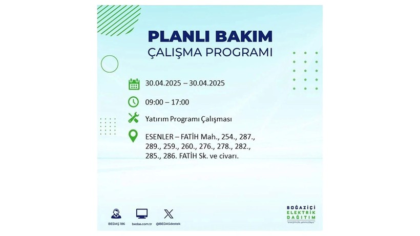 Elektrik kesintisinin olacağı ilçeler belli oldu: 30 Nisan elektrik kesintileri - Resim: 27