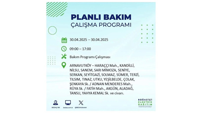 Elektrik kesintisinin olacağı ilçeler belli oldu: 30 Nisan elektrik kesintileri - Resim: 3