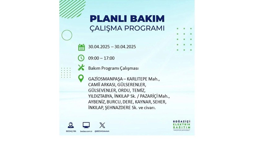 Elektrik kesintisinin olacağı ilçeler belli oldu: 30 Nisan elektrik kesintileri - Resim: 37