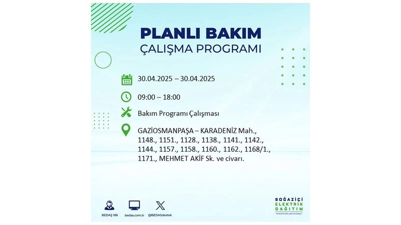Elektrik kesintisinin olacağı ilçeler belli oldu: 30 Nisan elektrik kesintileri - Resim: 38