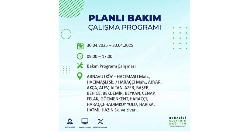 Elektrik kesintisinin olacağı ilçeler belli oldu: 30 Nisan elektrik kesintileri - Resim: 4