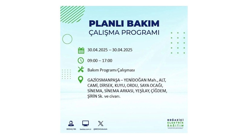 Elektrik kesintisinin olacağı ilçeler belli oldu: 30 Nisan elektrik kesintileri - Resim: 40