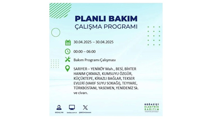 Elektrik kesintisinin olacağı ilçeler belli oldu: 30 Nisan elektrik kesintileri - Resim: 48