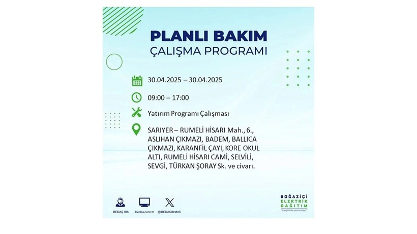 Elektrik kesintisinin olacağı ilçeler belli oldu: 30 Nisan elektrik kesintileri - Resim: 50