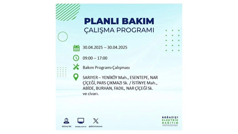 Elektrik kesintisinin olacağı ilçeler belli oldu: 30 Nisan elektrik kesintileri - Resim: 51